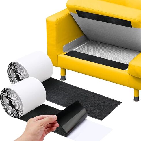 4.4" x 15 FT Heavy Duty Adhesive Hook and Loop Tape Strips - Reusable Fastener for Home, Office & Crafts (Black) in Kuwait