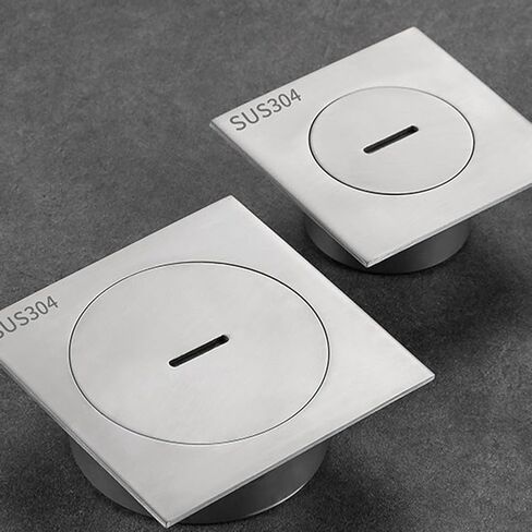 تنظيف أرضية مربعة من الفولاذ المقاوم للصدأ 304 مقاس 10 × 10 سم مع غطاء مشقوق لأنبوب الصرف 75-90 مم تصميم مضاد للرائحة سهل التركيب لاستخدام السباكة السكنية والتجارية in Kuwait