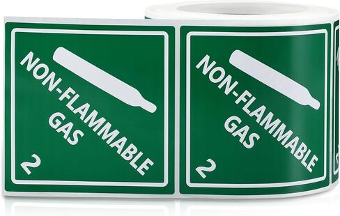 500 Pcs Hazard Class 2 Non-Flammable Gas Labels 4 x 4 Inch Square Adhesive Labels Hazard Laminated Stickers in Saudi Arabia