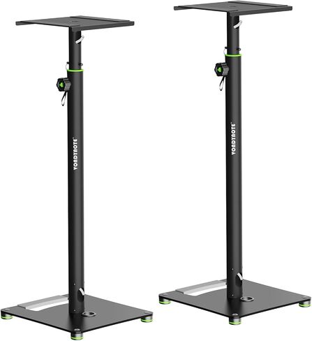 Pair of Studio Monitor Stands Adjustable Height 31"-50" with Cable Management Heavy Duty Floor Monitor Speaker Stands Flat Base Stands in Kuwait