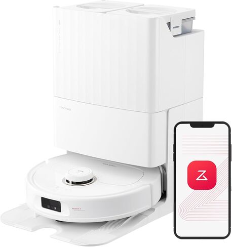 roborock Qrevo Curv S5X Robot Vacuum and Mop, 17000Pa Suction, Zero-Tangling Design, FlexiArm Side Brush, Smart Obstacle Avoidance, Self-Washing & Drying & Emptying for Carpet, Pet Hair, Hard Floor in Saudi Arabia