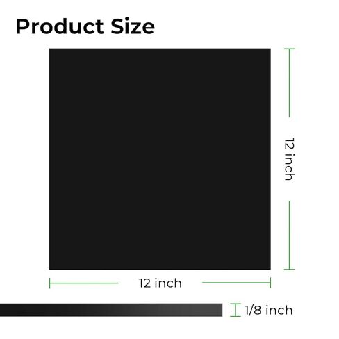 Black Acrylic Sheet, 12X12 inch Cast Plexiglass Sheet, 1/8" Thick (3mm) Black Acrylic Board with Protective Paper for Laser Engraving & Cutting, Crafting, Signs, DIY Display (4, 12X12X1/8inch) in Saudi Arabia