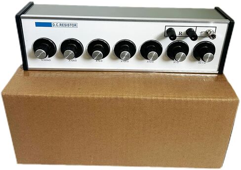 صندوق مقاومة العقد ذو 7 أقراص، صندوق مقاوم التيار المستمر مع نطاق مقاومة 0–111,111.10 Ω الحد الأدنى لقيمة الخطوة 0.01 Ω الدقة 0.1% للاستخدام في المصانع والمدارس والمؤسسات البحثية in Kuwait