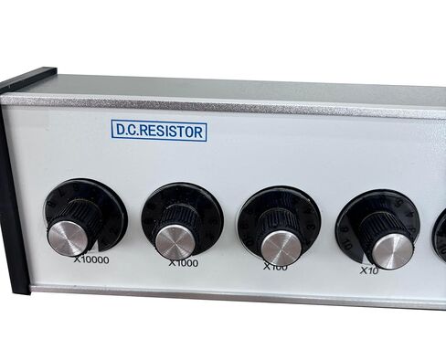 صندوق مقاومة تيار مستمر بـ 7 أقراص، صندوق مقاومة تيار مستمر قابل للتعديل مع أقصى قيمة (Ω) 111111.10 للمصانع والمدارس والمؤسسات البحثية للقياسات الكهربائية والتجارب الأخرى in Kuwait