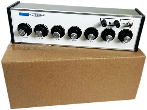 صندوق المقاوم DC صندوق مقاومة العقد DC مع نطاق القياس من 0.1 إلى 1111111.0 أوم الطاقة المرجعية 0.5 وات الطاقة العادية 0.1 كحد أقصى. قوة العتبة 0.2 أسلاك من السبائك المستخدمة in Kuwait