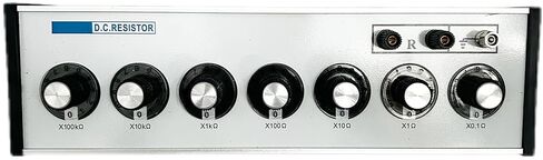 صندوق المقاوم DC صندوق مقاومة العقد DC مع نطاق القياس من 0.1 إلى 1111111.0 أوم الطاقة المرجعية 0.5 وات الطاقة العادية 0.1 كحد أقصى. قوة العتبة 0.2 أسلاك من السبائك المستخدمة in Kuwait