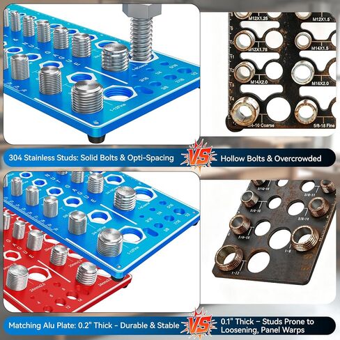 62 NUT و BORT THROWH CHECKER قياسي ومقياس ، وحجم الترباس ومقياس الخيط مع 25 SAE و 25 مقياس المقياس و 12 حفر مقياس ، ومقياس معرف الترباس والجوز لمكتشف حجم الترباس في منطقة ضيقة صعبة. in Kuwait