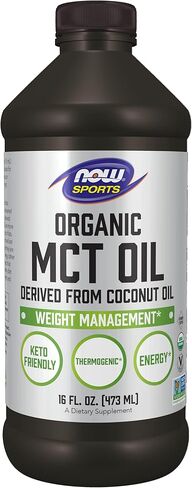 NOW Sports Nutrition, زيت MCT العضوي (الدهون الثلاثية متوسطة السلسلة) (في البلاستيك)، 16 أونصة in Kuwait