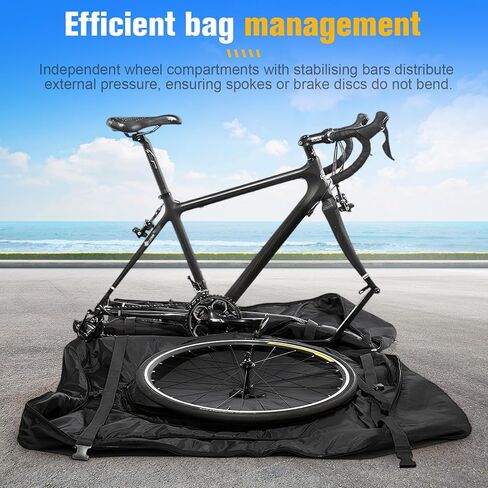 Bike Travel Case Bag with Wheels Storage Carry Bag Fits Road & TT Bikes in Kuwait