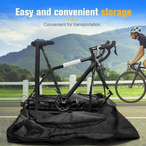 Bike Travel Case Bag with Wheels Storage Carry Bag Fits Road & TT Bikes in Kuwait