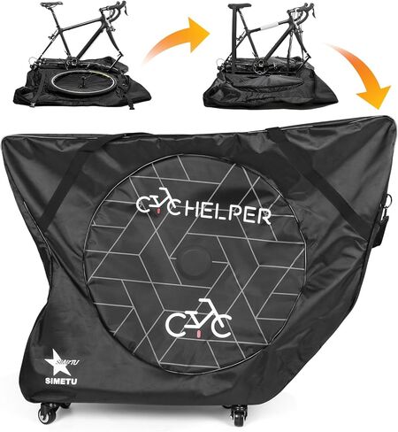 Bike Travel Case Bag with Wheels Storage Carry Bag Fits Road & TT Bikes in Kuwait