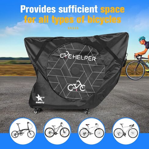 Padded Bike Transport Bag with Wheels Bike Protection Bag Kit Bicycles Storing Carry Bags for Off-Road/Mountain Bike/Freestyle Riding in Saudi Arabia