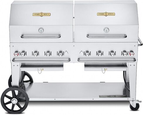 CV-MCB-60RDP-LP 60" Mobile Gas Commercial Outdoor Charbroiler w/Water Pan, LP in Kuwait