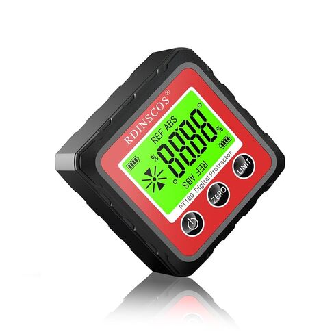 مقياس زاوية مغناطيسي قابل لإعادة الشحن، صندوق مستوى مغناطيسي قوي بأربعة جوانب (أسود_أحمر) in Kuwait