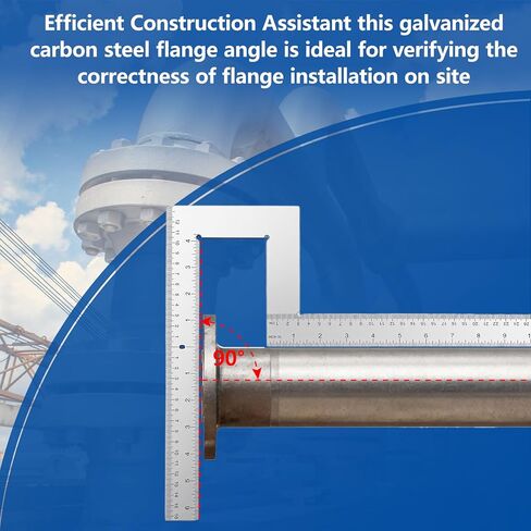 1 حزمة شفة زاوية مربع أدوات Pipefitter الفولاذ المقاوم للصدأ زاوية شفة من نظام خطوط أنابيب المياه التربيعية أداة قياس الثقيلة (11.8 × 11.8 بوصة) in Saudi Arabia