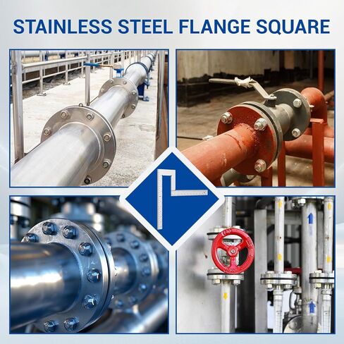 1 حزمة شفة زاوية مربع أدوات Pipefitter الفولاذ المقاوم للصدأ زاوية شفة من نظام خطوط أنابيب المياه التربيعية أداة قياس الثقيلة (11.8 × 11.8 بوصة) in Saudi Arabia