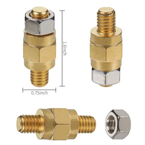 2 قطعة 3/8 "-16 مسمار نحاسي الجانب آخر بطارية طرفية الترباس البطارية القياسية سحب العمود تمديد قضيب ملحقات البطارية in Kuwait