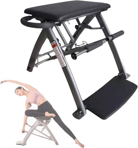 Pilates Chair, Three Resistance Levels, Foldable and Multifunctional Pilates Equipment, Suitable for Home and Gym Workouts. in Kuwait