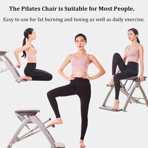 Pilates Chair, Three Resistance Levels, Foldable and Multifunctional Pilates Equipment, Suitable for Home and Gym Workouts. in Kuwait
