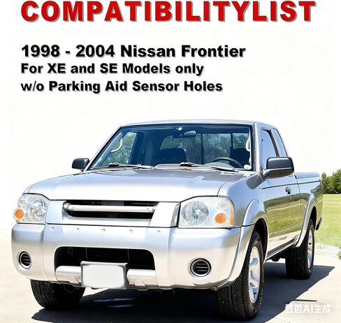 مجموعة الصدمات الخلفية Chrome متوافقة مع 2005-2021 Nissan Frontier (بدون ثقوب مستشعر Assist Park) NI1103146 in Kuwait