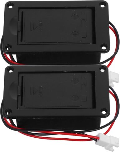 2pcs Active Pickup Battery Case Holder Box with 2-pin Connector for 9v Guitar and Bass Pickup, Battery Holder Cover Replacement for Electric Instrument Accessories in Kuwait