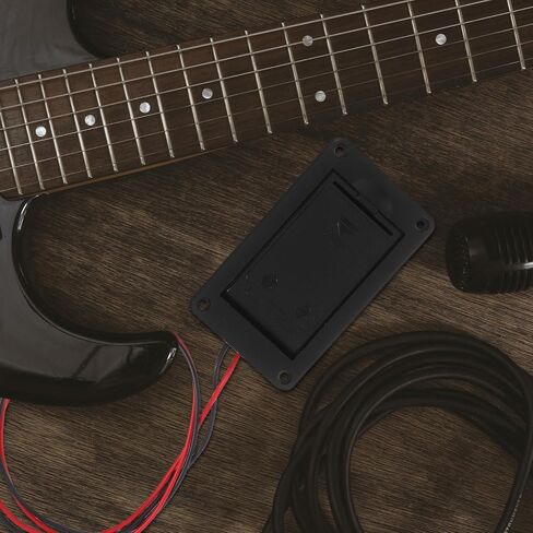 2pcs Active Pickup Battery Case Holder Box with 2-pin Connector for 9v Guitar and Bass Pickup, Battery Holder Cover Replacement for Electric Instrument Accessories in Kuwait