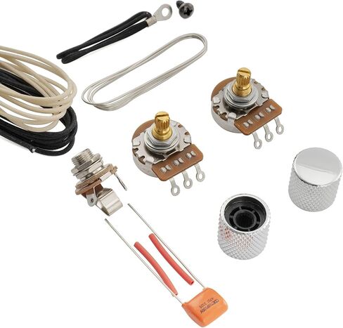 Musiclily Pro Electric Bass DIY Wiring Kit Upgrade for Import Style Precision Bass with 1A1B Pots, Nickel Jack in Saudi Arabia