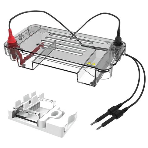 Multi-Functional Horizontal Electrophoresis Tank, 120×120mm Large Gel, 700mL Buffer Volume Electrophoresis System for Lab Biology in Kuwait