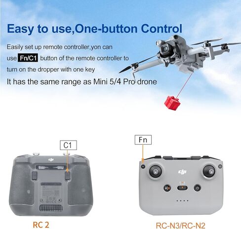 Release and Drop Device System for DJI Mini 5 4 Pro Drone,Dropper Fishing Hook,Dropping Kit,Payload Delivery Airdrop Accessories in Saudi Arabia