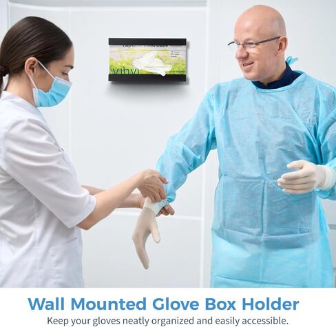 2 Pcs Magnetic Glove Box Holder - Wall Mounted Magnetic Glove Dispenser,Black Towels Wipes Paper Tissue Glove Box Holder for Hospital Home Office Organizing Accessories in Kuwait