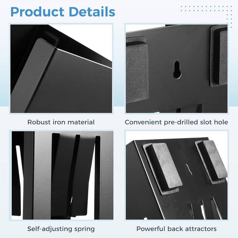 2 Pcs Magnetic Glove Box Holder - Wall Mounted Magnetic Glove Dispenser,Black Towels Wipes Paper Tissue Glove Box Holder for Hospital Home Office Organizing Accessories in Kuwait