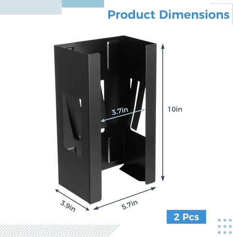 2 Pcs Magnetic Glove Box Holder - Wall Mounted Magnetic Glove Dispenser,Black Towels Wipes Paper Tissue Glove Box Holder for Hospital Home Office Organizing Accessories in Kuwait