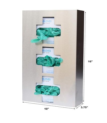 Omnimed American Made Stainless Steel"Medical Cross" Glove Box Dispenser (Triple) in Kuwait