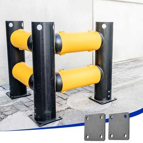 4 PCS 5'' x 5'' Steel Base Plate with 4 Holes, 1/4'' Thickness Square Weldable Heavy Duty Metal Sheet for Structure Support and Industrial Use, Fit 1/2'' Bolt in Saudi Arabia