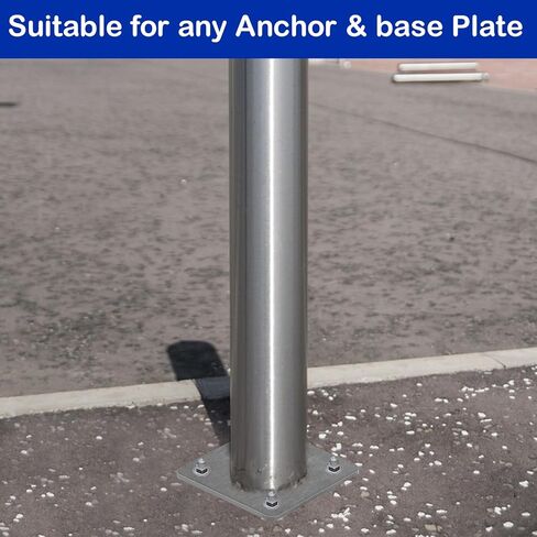 4 PCS 5'' x 5'' Steel Base Plate with 4 Holes, 1/4'' Thickness Square Weldable Heavy Duty Metal Sheet for Structure Support and Industrial Use, Fit 1/2'' Bolt in Saudi Arabia