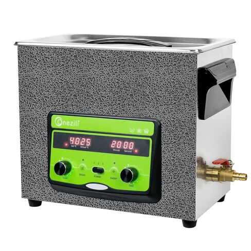 منظف ​​بالموجات فوق الصوتية ONEZILI 6L، منظف الأجزاء بالموجات فوق الصوتية 180 وات 40 كيلو هرتز، طاقة قابلة للتعديل، كنس وإزالة الغاز لتنظيف التجويف 360 درجة - آلة تنظيف صناعية بالموجات فوق الصوتية للأجهزة والأجزاء الميكانيكية in Kuwait