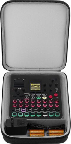 GEEKRIA Audio Interface Carrying Case, Compatible with SONICWARE Lofi-12 XT/Limited Retro Color/CyDrums/SmplTrek, EVA Hard Shell Portable Travel Bag (Dark Gray) in Saudi Arabia
