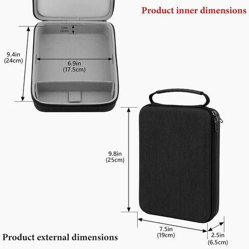 GEEKRIA Audio Interface Carrying Case, Compatible with SONICWARE Lofi-12 XT/Limited Retro Color/CyDrums/SmplTrek, EVA Hard Shell Portable Travel Bag (Dark Gray) in Saudi Arabia
