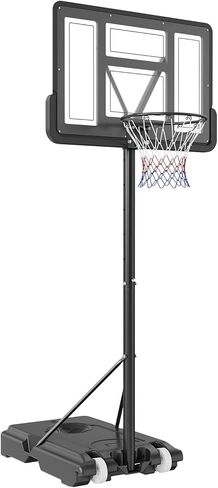 VEVOR كرة السلة حافة 18"، كرة السلة هوب 44 48 50 54 بوصة اللوحة الخلفية للكمبيوتر الشخصي، 4.4-10FT ارتفاع قابل للتعديل، كرة السلة المحمولة هوب والهدف، ملعب كرة سلة كلاسيكي داخلي / خارجي، حديقة مدرسة للبالغين في سن المراهقة in Saudi Arabia