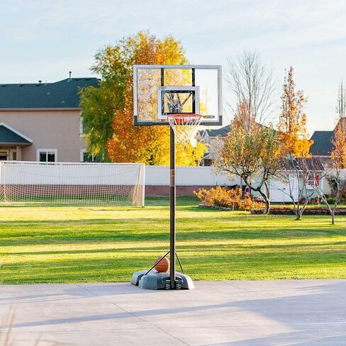 Lifetime Portable Basketball Hoop, 50 Inch Shatterproof Fusion Backboard, Adjustable Height 8-10 Ft, Broomstick Adjust, Base with Wheels, Slam-It Rim in Saudi Arabia