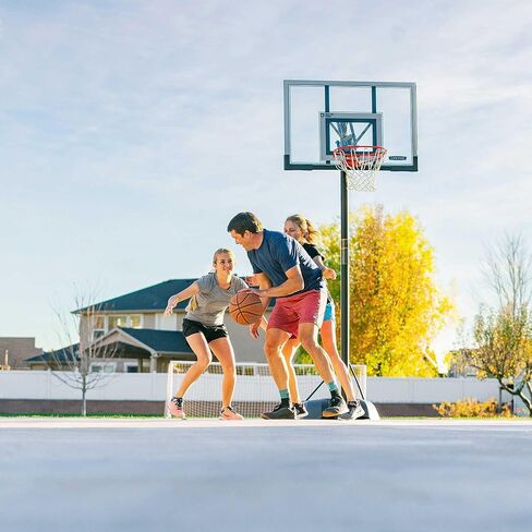 Lifetime Portable Basketball Hoop, 50 Inch Shatterproof Fusion Backboard, Adjustable Height 8-10 Ft, Broomstick Adjust, Base with Wheels, Slam-It Rim in Saudi Arabia