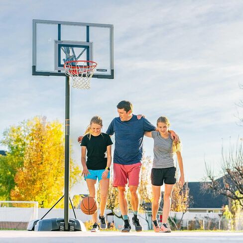Lifetime Portable Basketball Hoop, 50 Inch Shatterproof Fusion Backboard, Adjustable Height 8-10 Ft, Broomstick Adjust, Base with Wheels, Slam-It Rim in Saudi Arabia