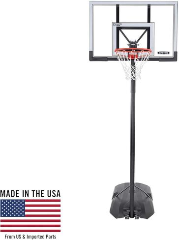 Lifetime Portable Basketball Hoop, 50 Inch Shatterproof Fusion Backboard, Adjustable Height 8-10 Ft, Broomstick Adjust, Base with Wheels, Slam-It Rim in Saudi Arabia