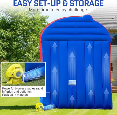 لعبة كرة السلة القابلة للنفخ من أوزيس، لعبة كرة السلة التفاعلية القابلة للنفخ للحفلات مع 3 كرات ومنفاخ سهلة الإعداد مثالية للحفلات والأحداث الرياضية ولعب الفناء الخلفي والأحداث التجارية in Kuwait