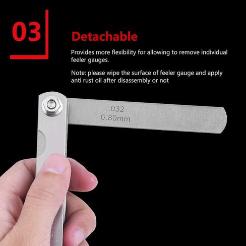 Feeler Gauge Set, Accurate Guitar String Height Measurement, Fret Leveling Tool, Professional Luthier Set for Guitar Repair and Instrument Maintenance for Musicians and Technicians in Kuwait