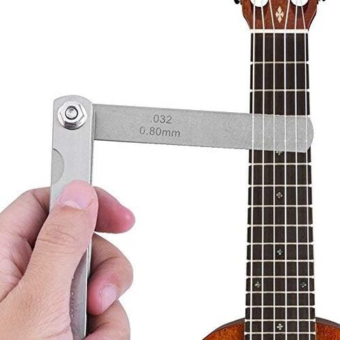 Feeler Gauge Set, Accurate Guitar String Height Measurement, Fret Leveling Tool, Professional Luthier Set for Guitar Repair and Instrument Maintenance for Musicians and Technicians in Kuwait