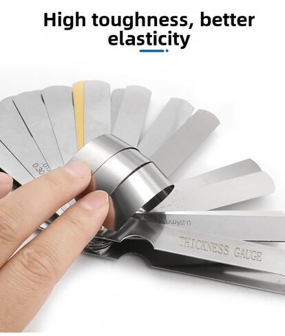 32 Blades Stainless Steel Feeler Gauge, 0.04-0.88 mm (0.0015-0.035 inches) Precision Gap Measuring Tool, Used to Measure The Gap Width or Thickness of Spark Plug Pistons. in Saudi Arabia