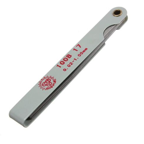 0.02 to 1mm 17 Blade Thickness Gap Metric Filler Feeler Gauge Measure Tool for Feeler Gauge Valve Shim Use in Saudi Arabia