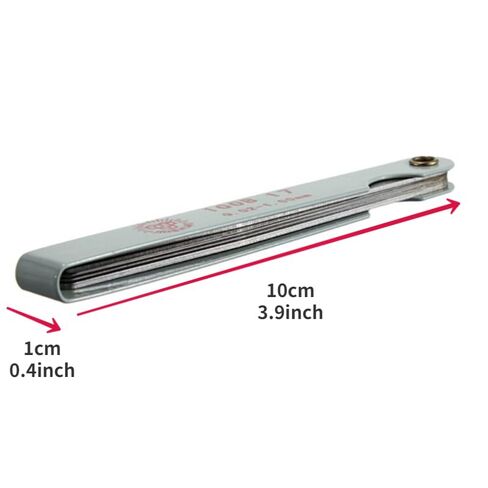 0.02 to 1mm 17 Blade Thickness Gap Metric Filler Feeler Gauge Measure Tool for Feeler Gauge Valve Shim Use in Saudi Arabia