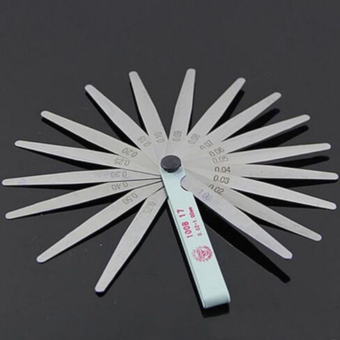 0.02 to 1mm 17 Blade Thickness Gap Metric Filler Feeler Gauge Measure Tool for Feeler Gauge Valve Shim Use in Saudi Arabia